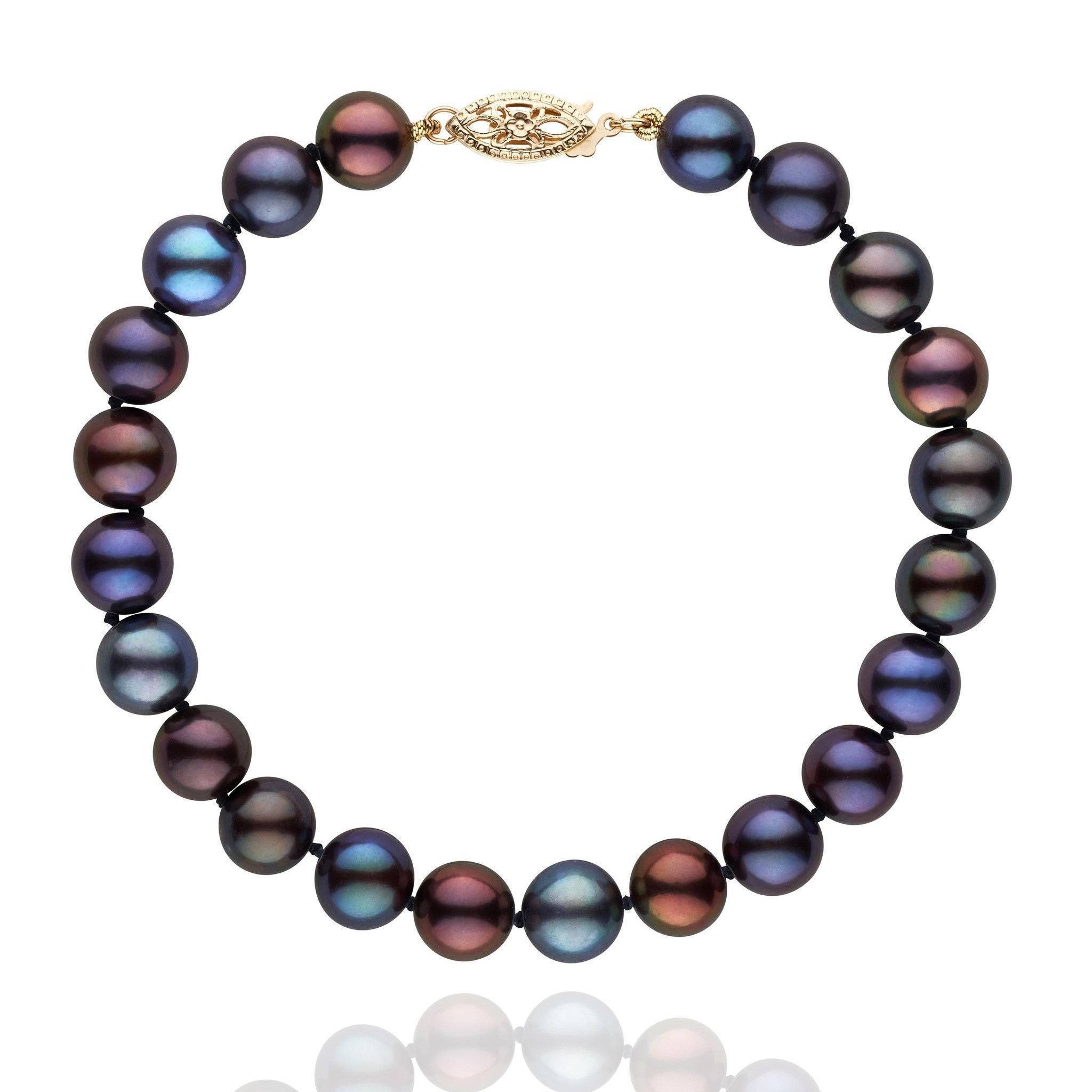 7.5-8.0 mm Black Freshwater AAA Pearl Bracelet