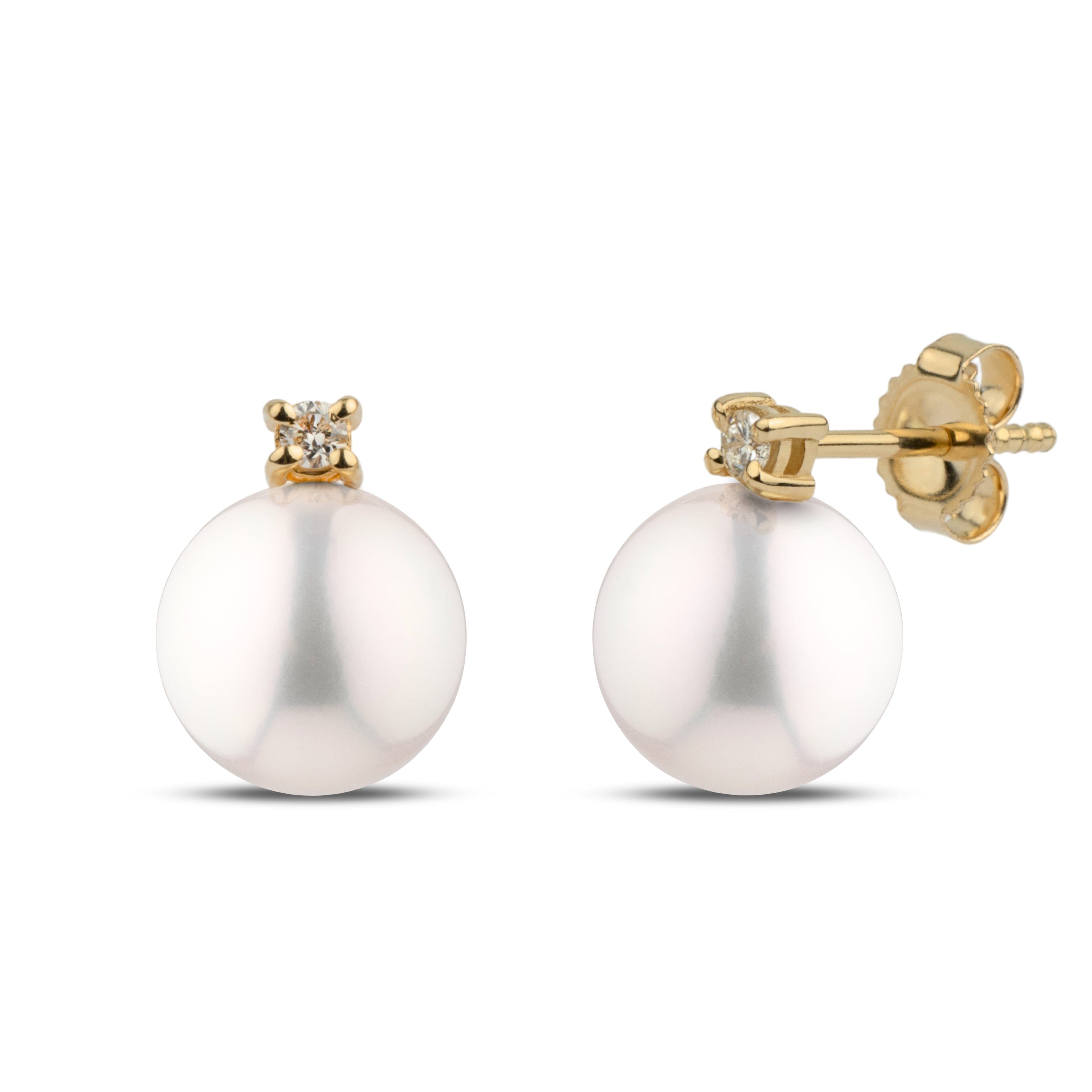 Starlight Collection 8.5-9.0 mm Freshadama Pearl and Diamond Stud Earrings