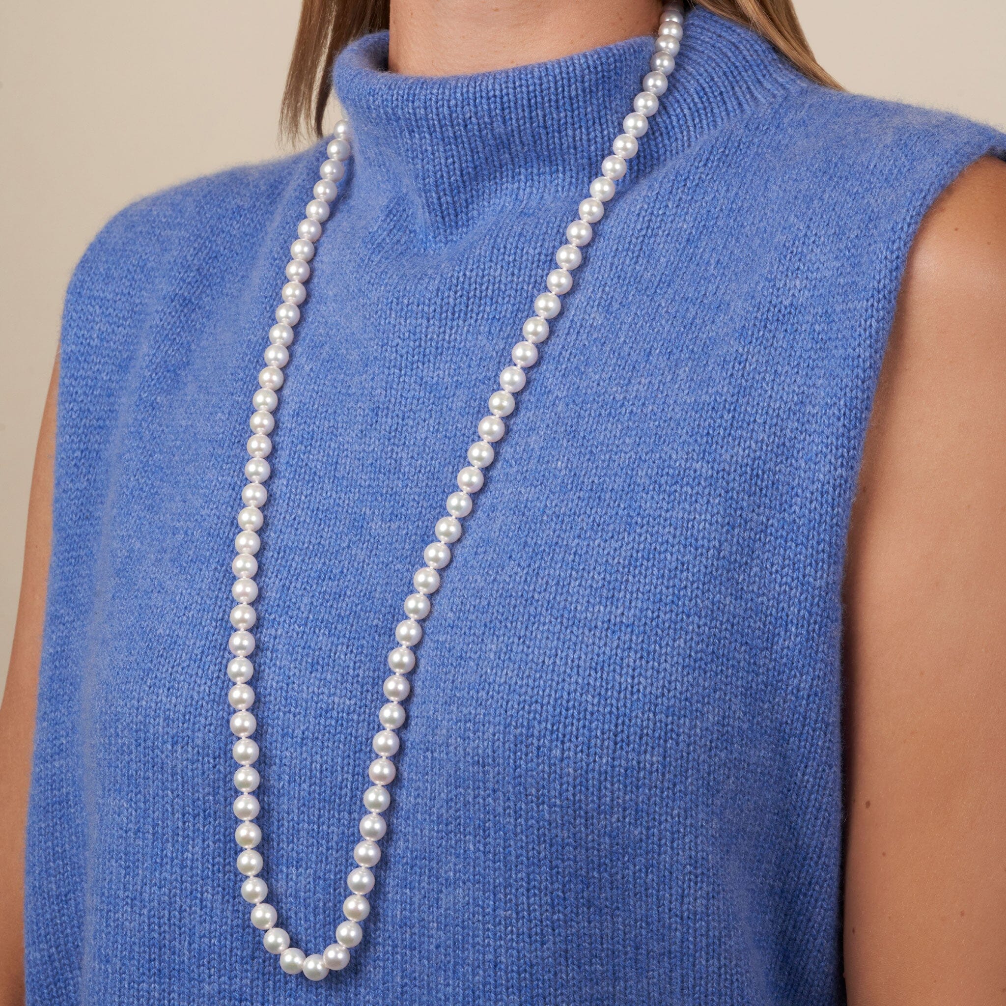 8.5-9.0 mm 35 Inch AAA Akoya Pearl Necklace