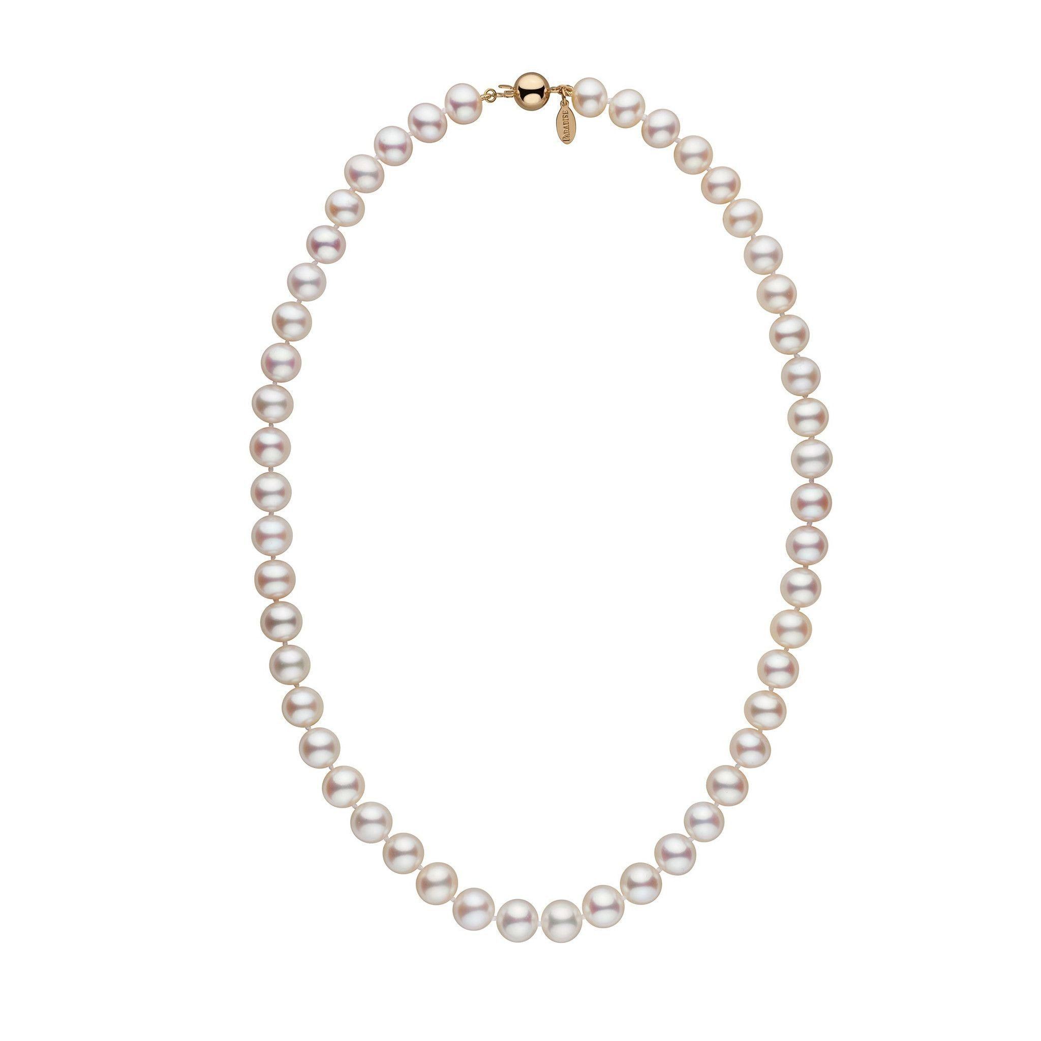 8.5-9.0 mm White Freshadama Freshwater Pearl Necklace