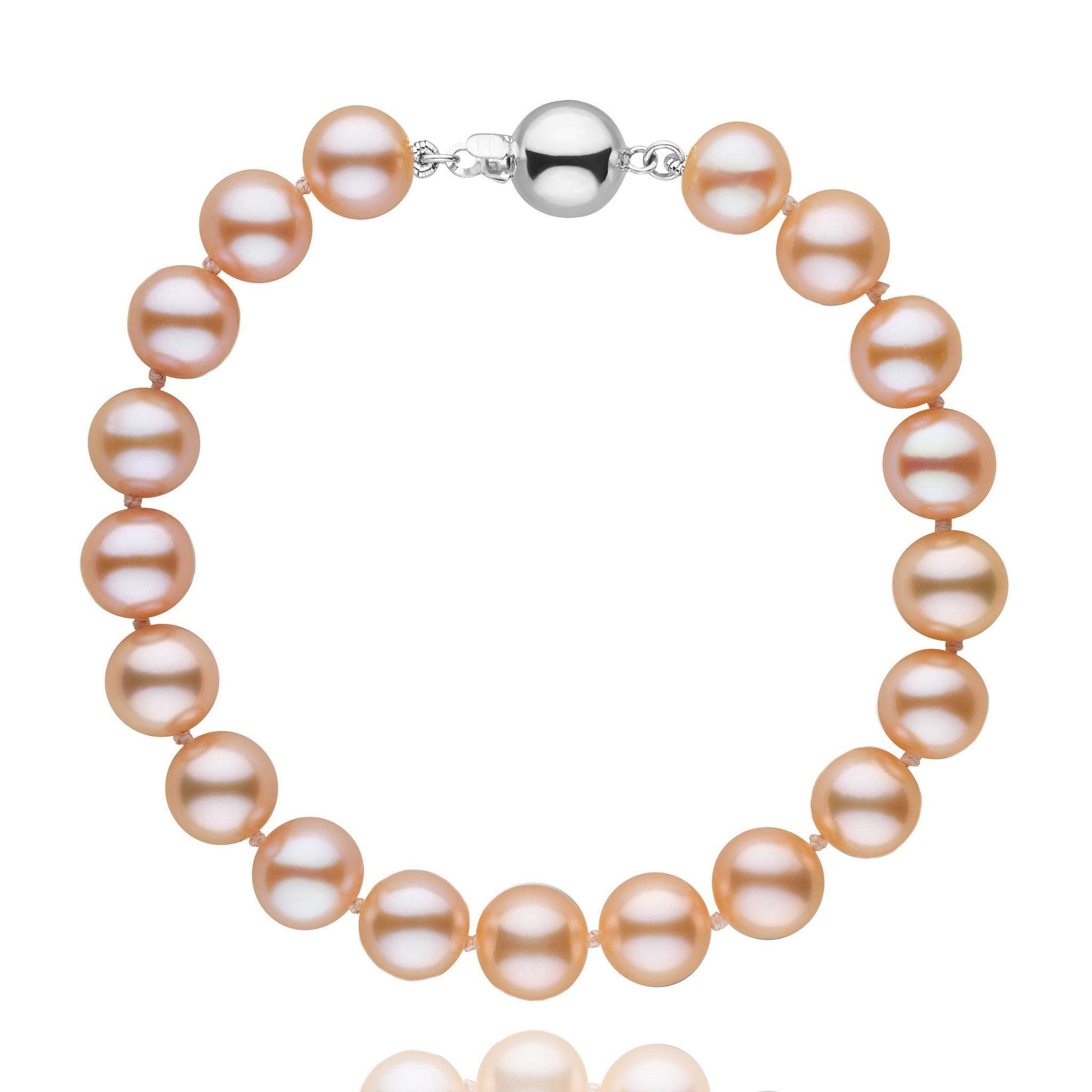 8.5-9.0 mm AAA Pink to Peach Freshwater Pearl Bracelet