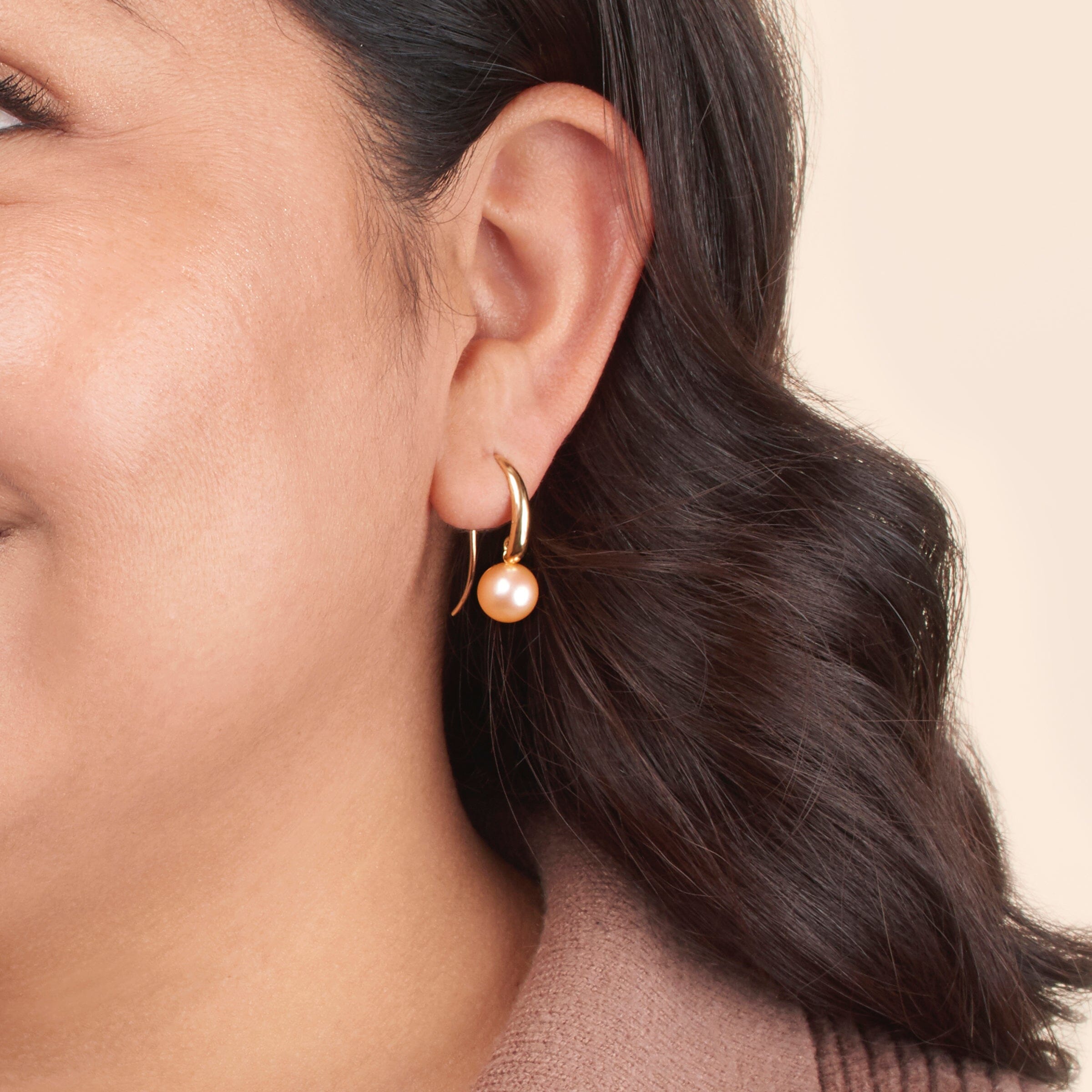 Cascade Collection 8.5-9.0 mm Pink Freshadama Pearl Earrings