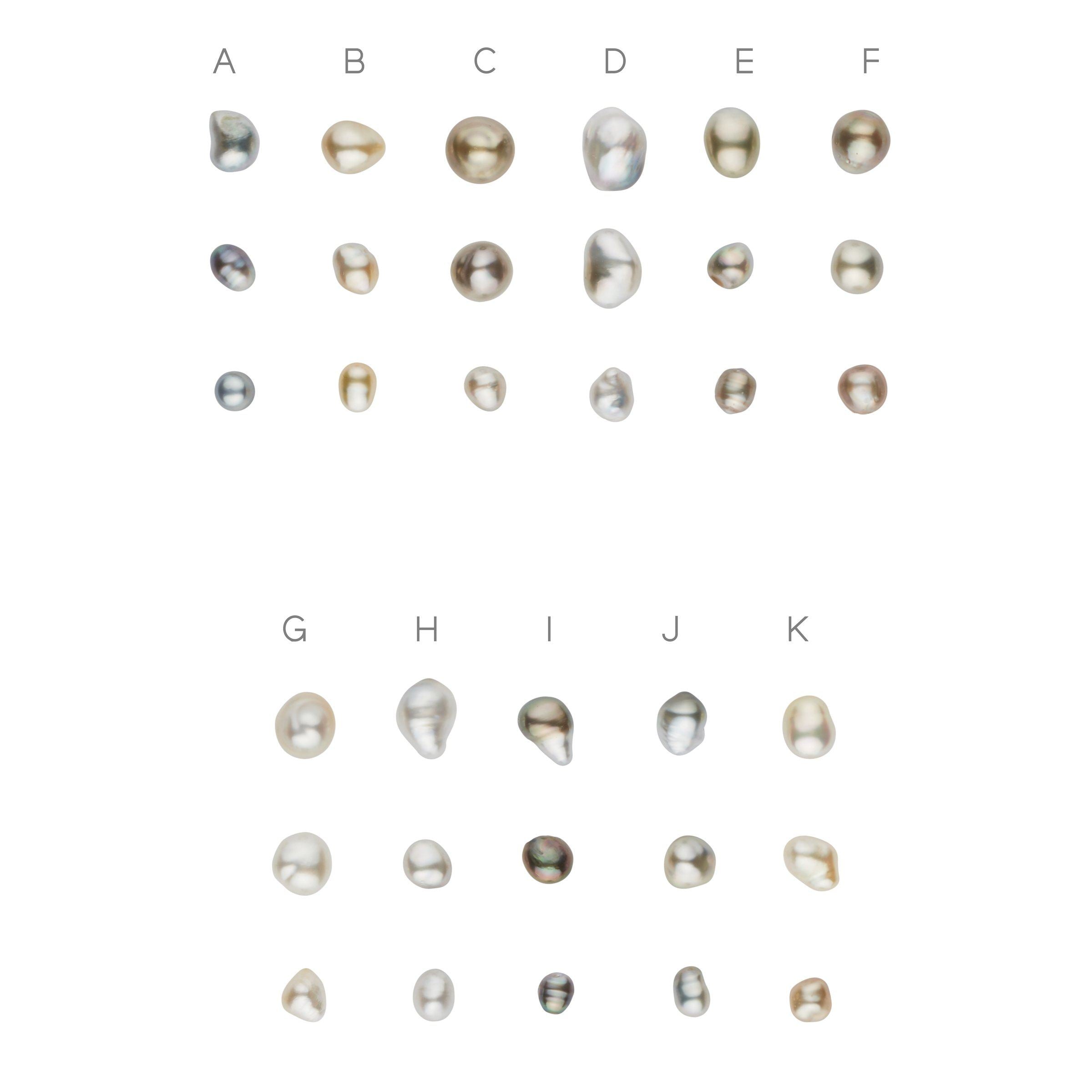 Set of 3 Single Fijian Tiny Keshi Pearl Earrings