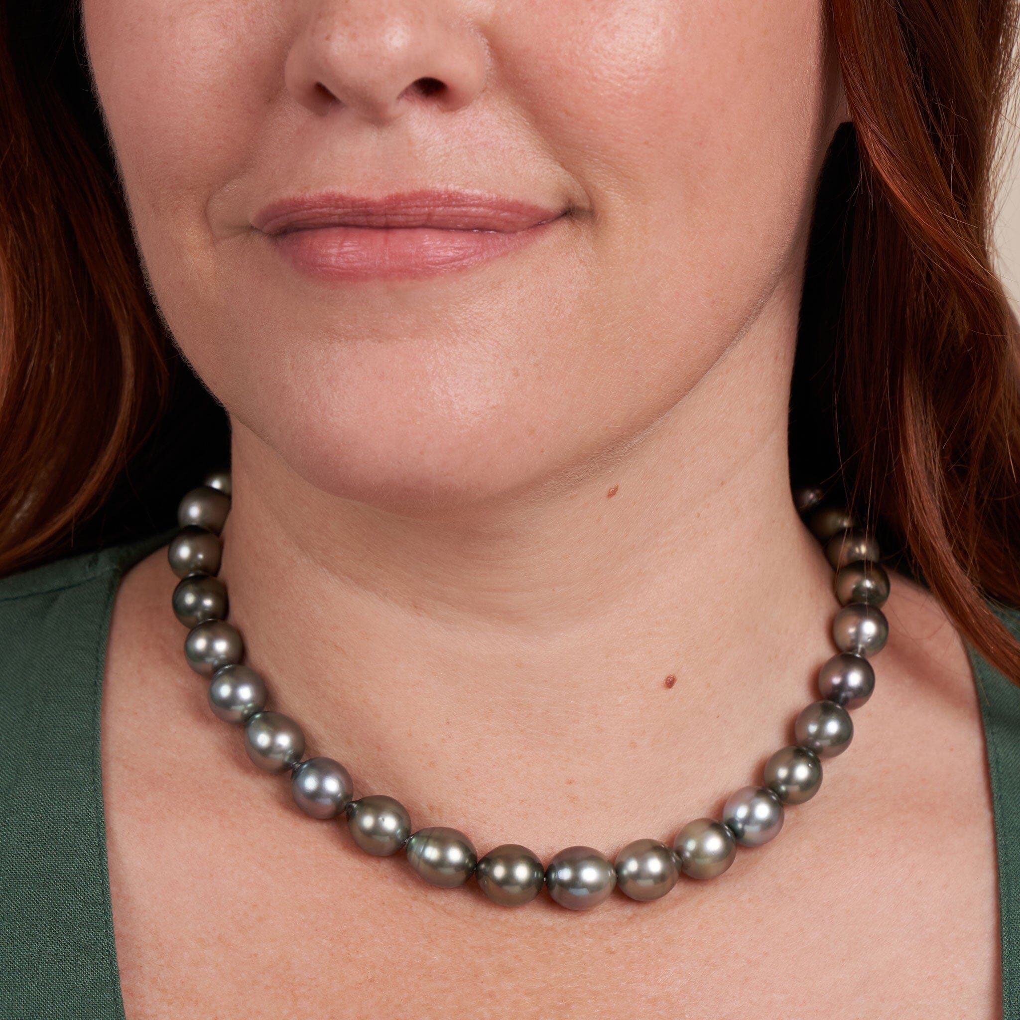 10.9-12.3 mm AA+/AAA Tahitian Drop Pearl Necklace