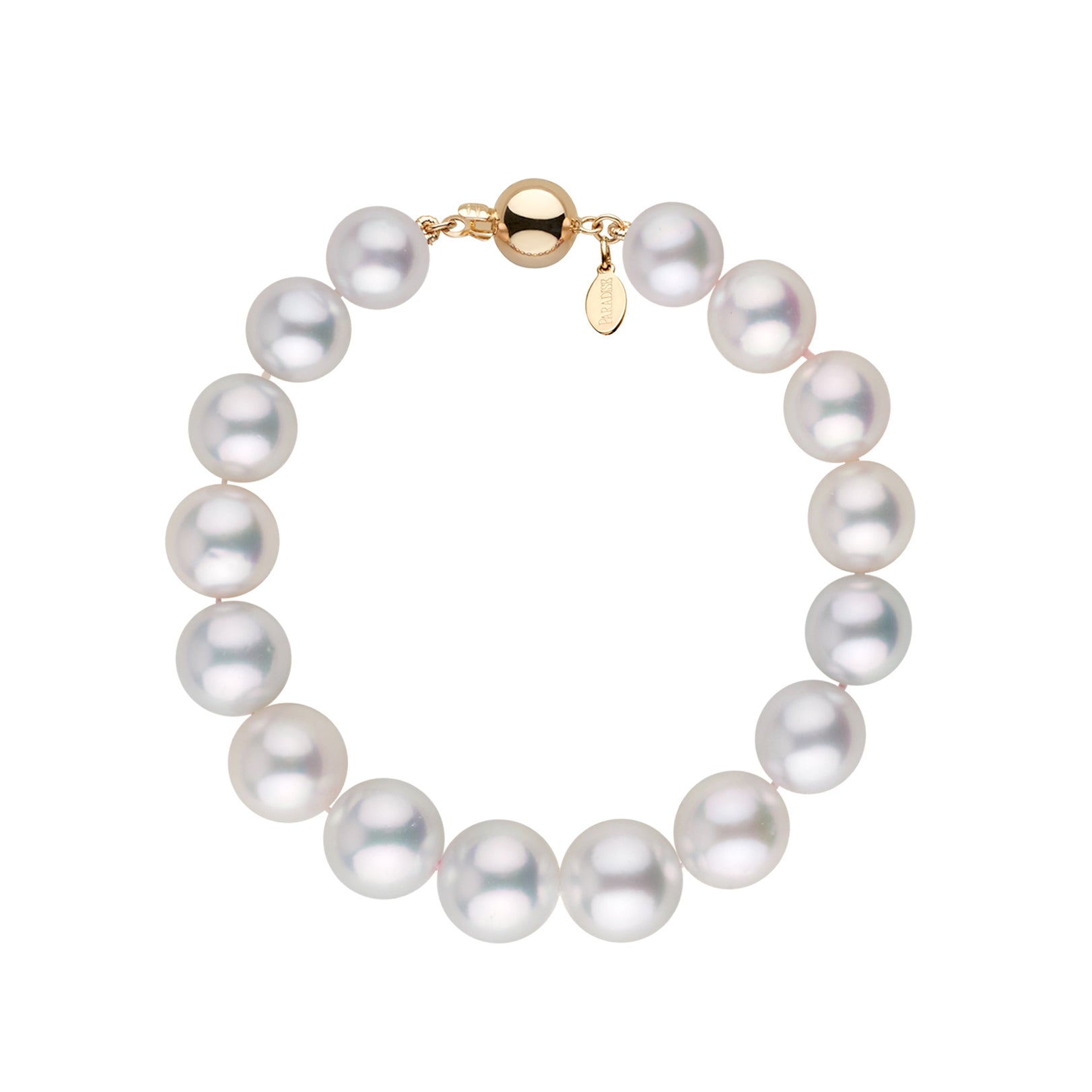 9.1-11.3 mm AAA White South Sea Round Pearl Bracelet