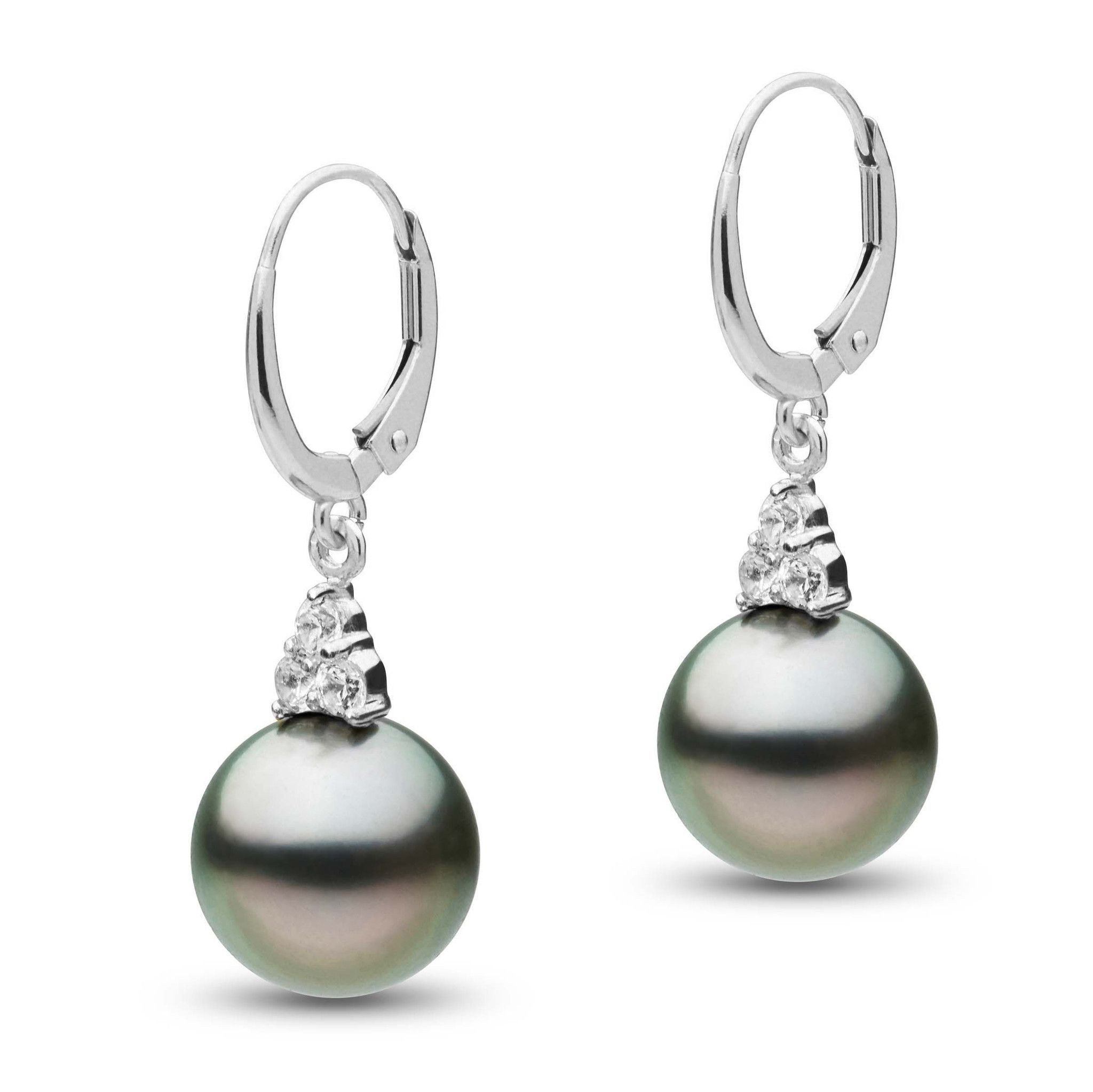 Always Collection Tahitian 10.0-11.0 mm Pearl and Diamond Earrings wg