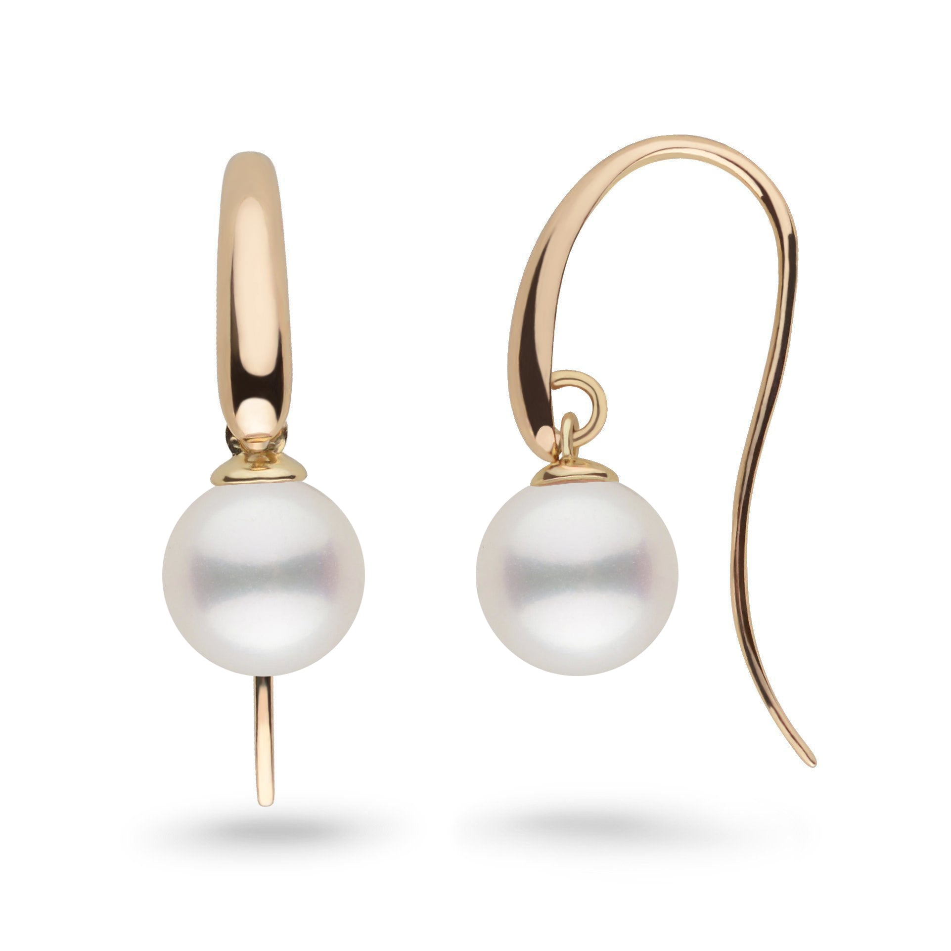 Cascade Collection 8.5-9.0 mm White Freshadama Pearl Earrings