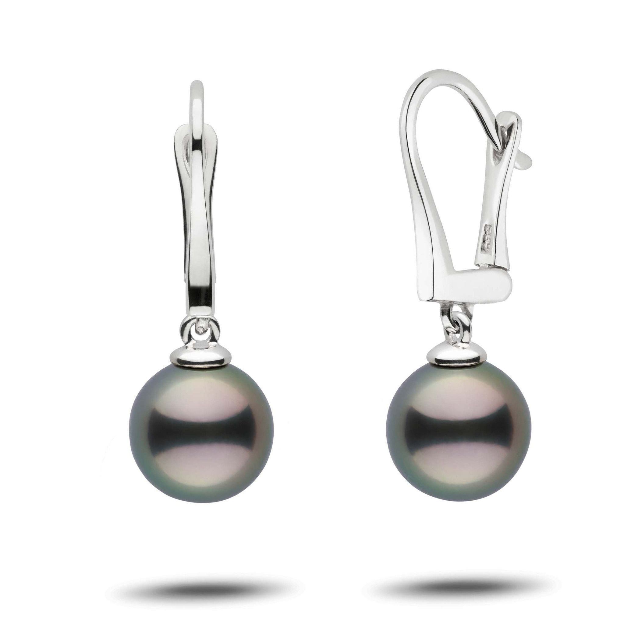 Classic Collection Tahitian 9.0-10.0 mm Pearl Dangle Earrings wg