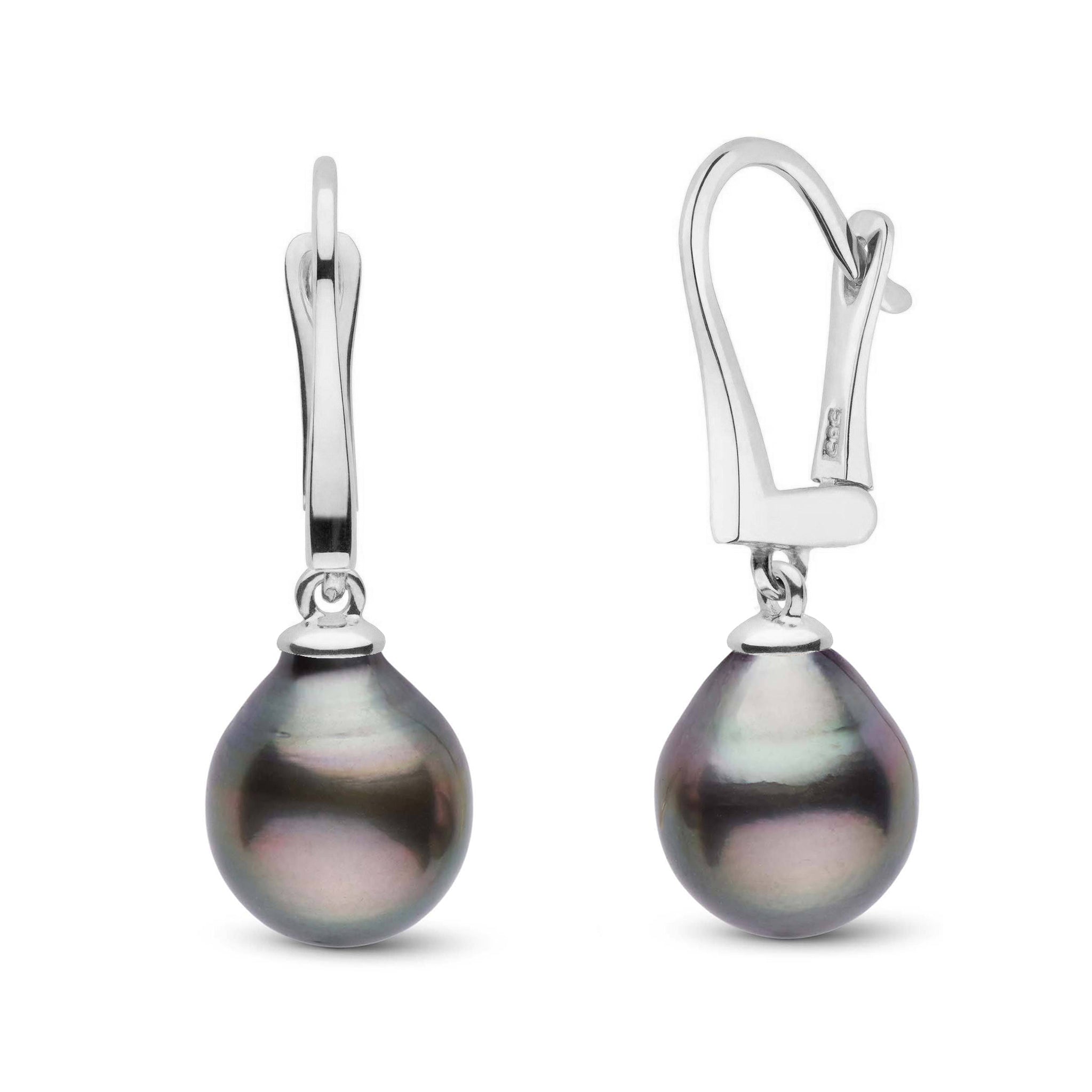 Classic Collection Tahitian Drop 9.0-10.0 mm Pearl Dangle Earrings wg