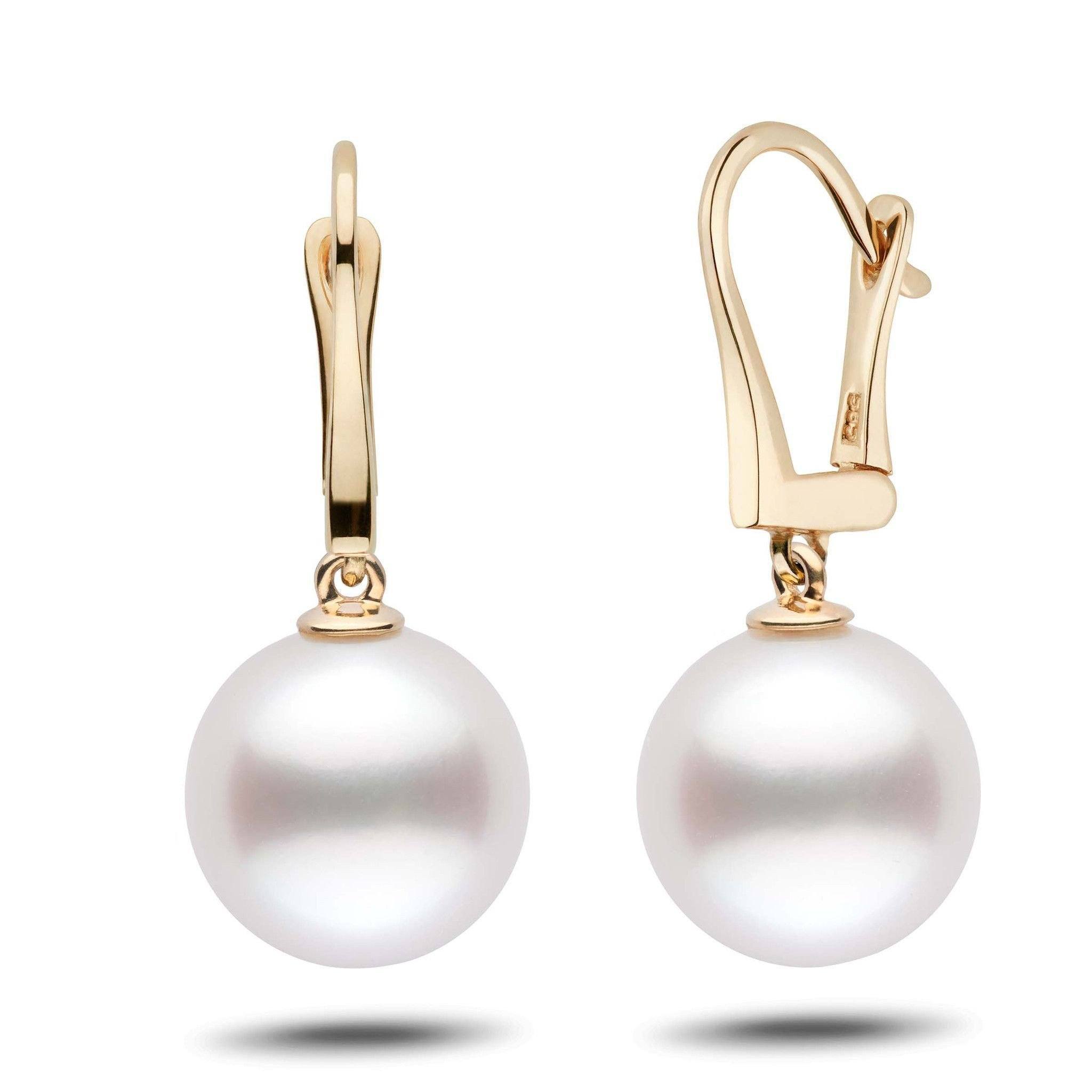 Classic Collection White South Sea 12.0-13.0 mm Pearl Dangle Earrings yg