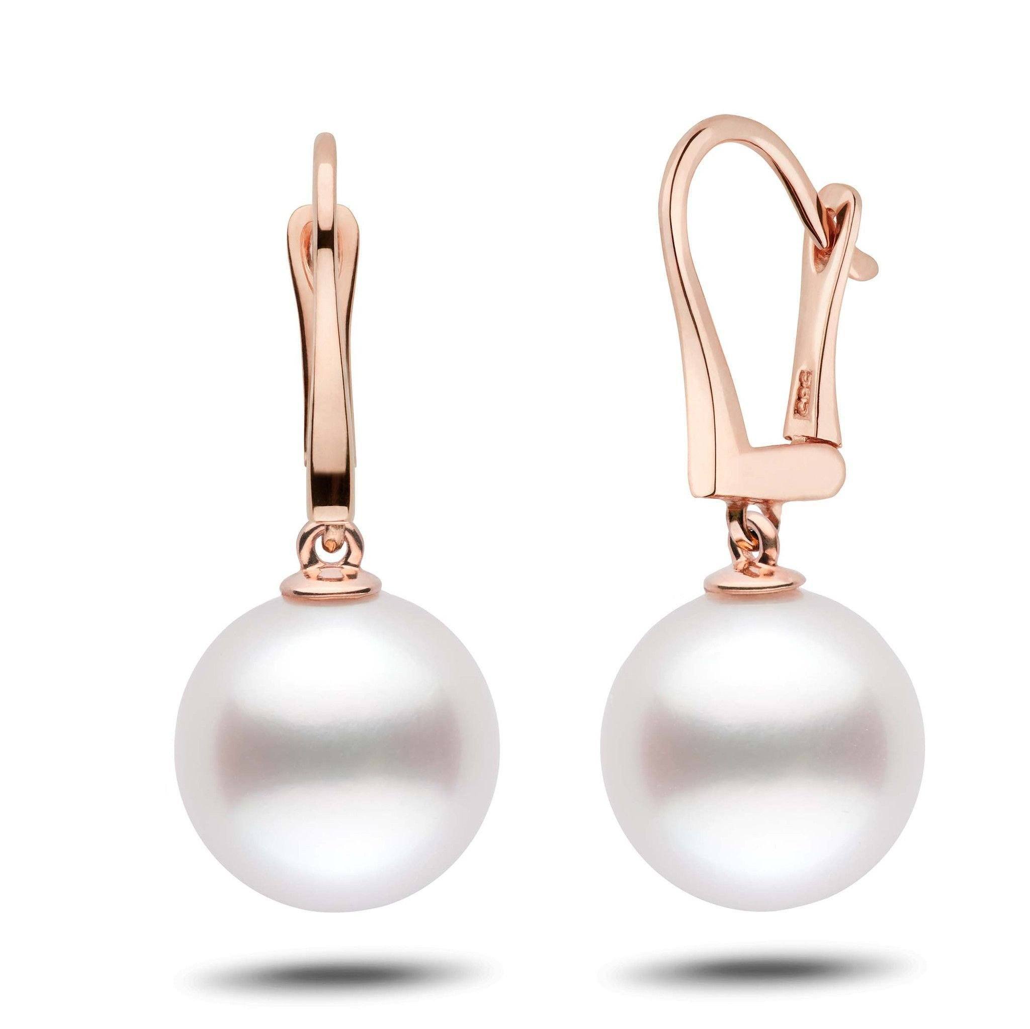 Classic Collection White South Sea 12.0-13.0 mm Pearl Dangle Earrings rg