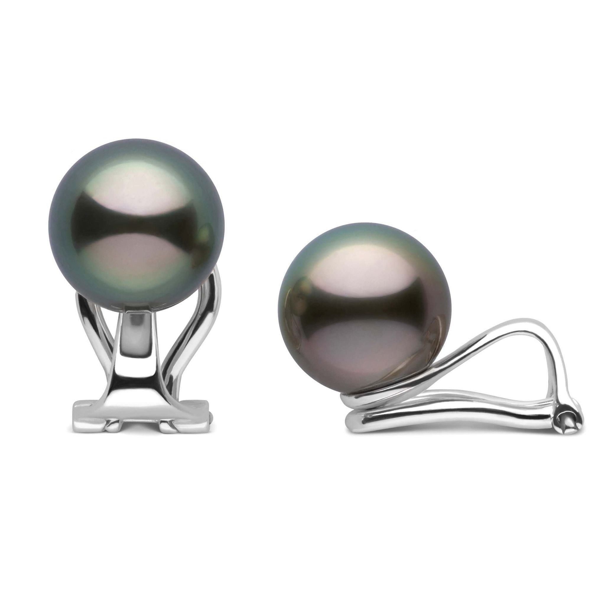 Clip Collection Tahitian 8.0-9.0 mm Pearl Stud Earrings wg
