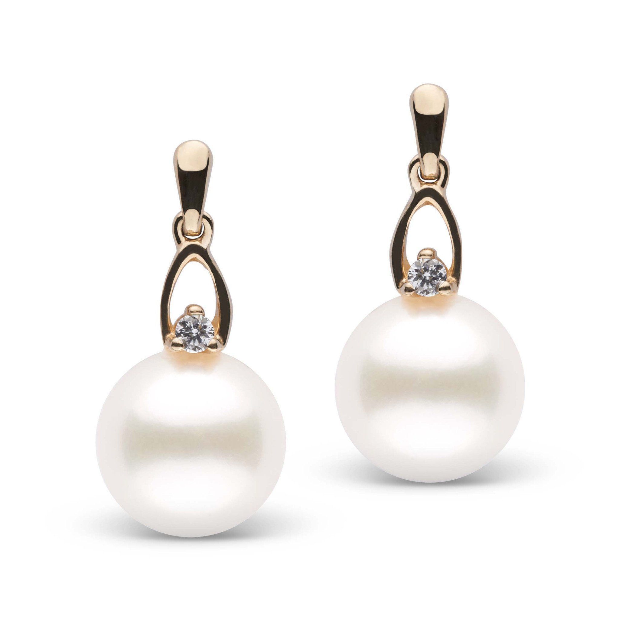 Juliet Collection 9.0-10.0 mm Freshadama Pearl and Diamond Earrings