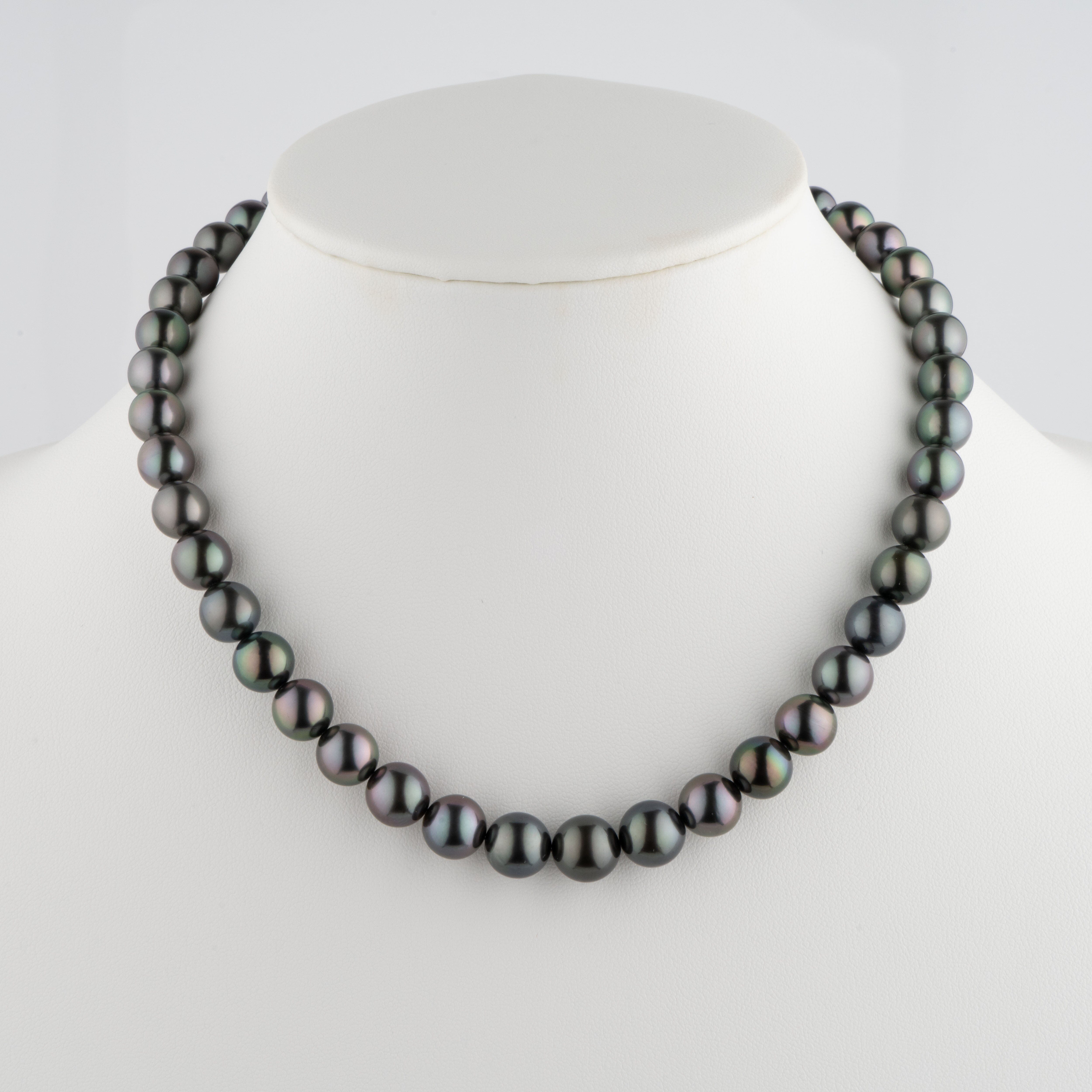 8.5-10.8 mm AAA Tahitian Round Pearl Necklace